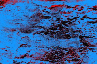 Kırmızı ve mavi renkli grungy duvar, desenli arka plan