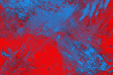 Soyut grunge arkaplanı. Monokrom dokusu. Mavi ve kırmızı desenli arkaplan