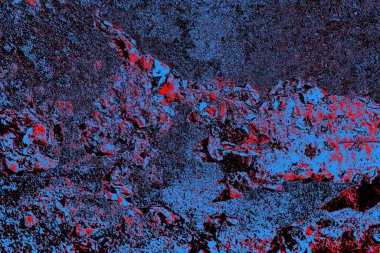 Kırmızı ve mavi renkli grungy duvar, desenli arka plan