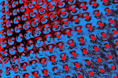 Kırmızı ve mavi renkli grungy duvar, desenli arka plan