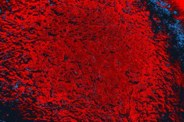 Kırmızı ve mavi renkli grungy duvar, desenli arka plan