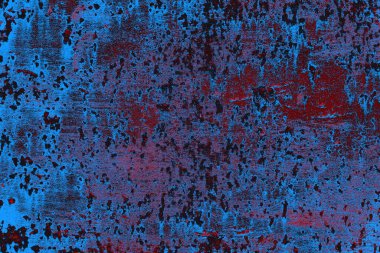 Kırmızı ve mavi renkli grungy duvar, desenli arka plan