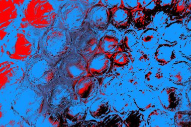 Kırmızı ve mavi renkli grungy duvar, desenli arka plan