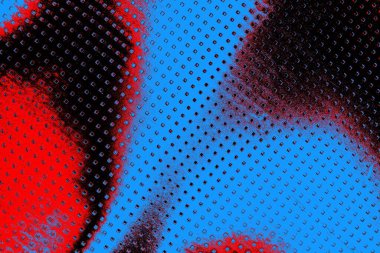 Kırmızı ve mavi renkli grungy duvar, desenli arka plan