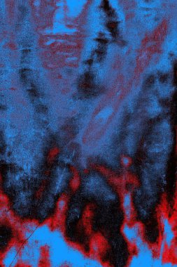 Kırmızı ve mavi renkli grungy duvar, desenli arka plan