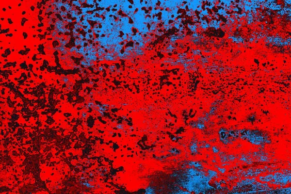 Kırmızı ve mavi renkli grungy duvar, desenli arka plan
