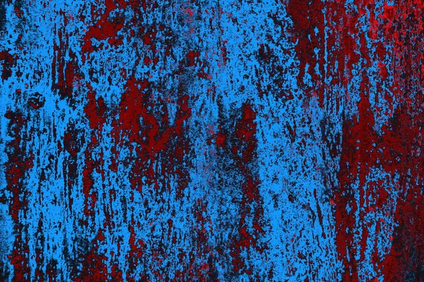 Vermelho Carmesim Azul Colorido Parede Grungy Fundo Texturizado — Fotografia de Stock