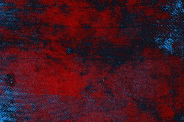Kırmızı ve mavi renkli grungy duvar, desenli arka plan
