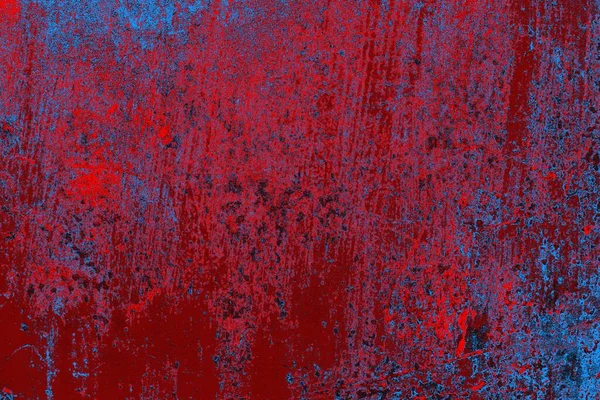 Vermelho Carmesim Azul Colorido Parede Grungy Fundo Texturizado — Fotografia de Stock