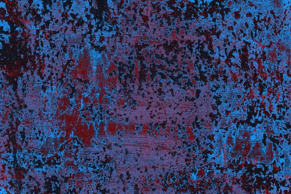 Kırmızı ve mavi renkli grungy duvar, desenli arka plan