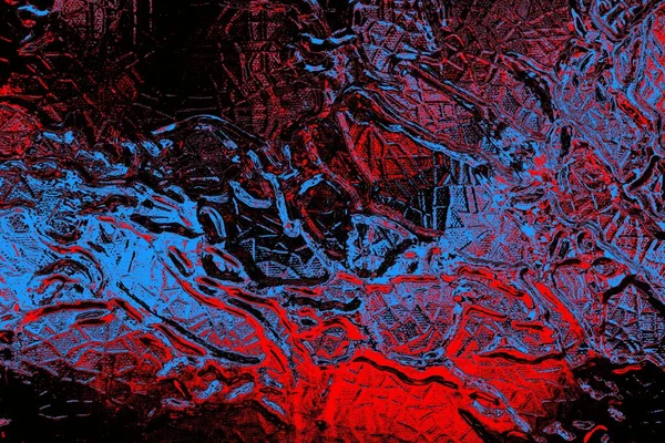 Crimson Rood Blauw Gekleurde Grungy Muur Getextureerde Achtergrond — Stockfoto