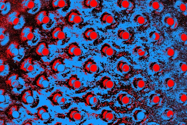 Kırmızı ve mavi renkli grungy duvar, desenli arka plan