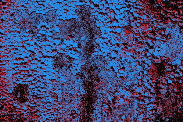 Kırmızı ve mavi renkli grungy duvar, desenli arka plan