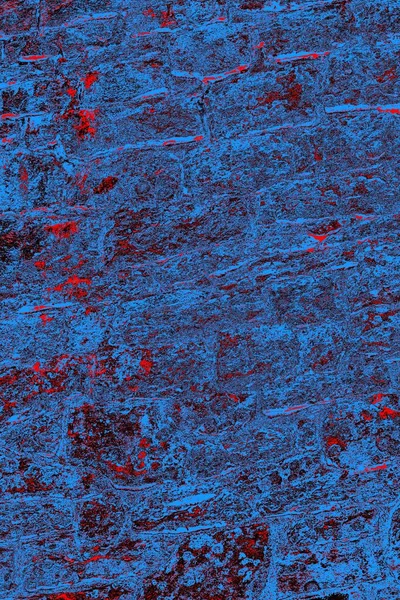 Kırmızı ve mavi renkli grungy duvar, desenli arka plan