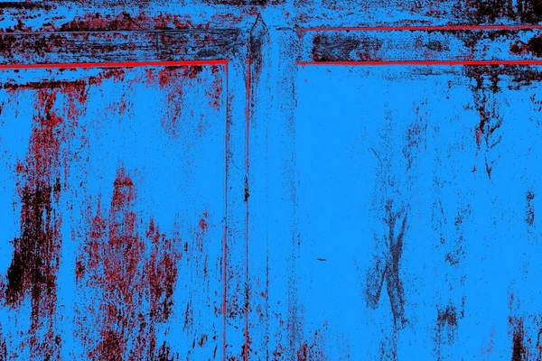 Kırmızı ve mavi renkli grungy duvar, desenli arka plan