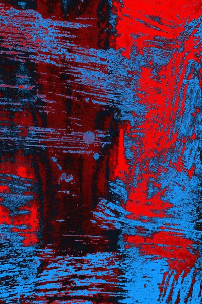 Crimson Rood Blauw Gekleurde Grungy Muur Getextureerde Achtergrond — Stockfoto