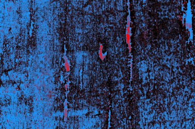 Kırmızı ve mavi renkli grungy duvar, desenli arka plan