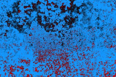 Kırmızı ve mavi renkli grungy duvar, desenli arka plan