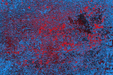 Kırmızı ve mavi renkli grungy duvar, desenli arka plan