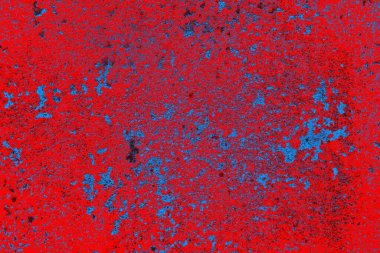 Kırmızı ve mavi renkli grungy duvar, desenli arka plan