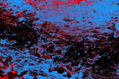 Kırmızı ve mavi renkli grungy duvar, desenli arka plan