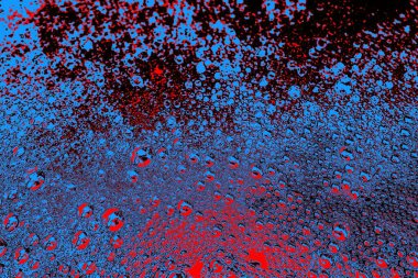 Kırmızı ve mavi renkli grungy duvar, desenli arka plan