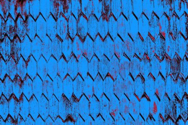 Kırmızı ve mavi renkli grungy duvar, desenli arka plan