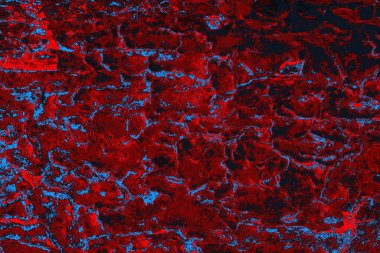 Kırmızı ve mavi renkli grungy duvar, desenli arka plan