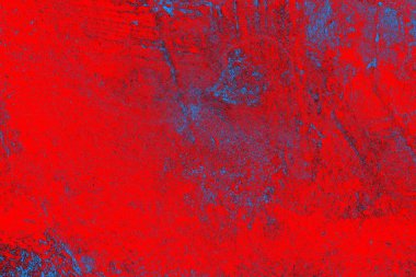 Kırmızı ve mavi renkli grungy duvar, desenli arka plan