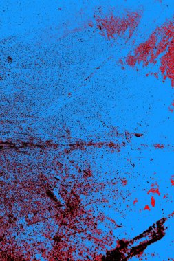 Kırmızı ve mavi renkli grungy duvar, desenli arka plan