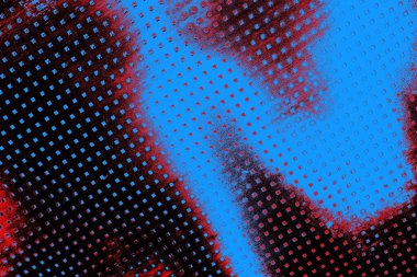 Kırmızı ve mavi renkli grungy duvar, desenli arka plan