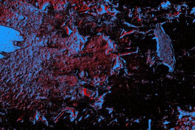 Kırmızı ve mavi renkli grungy duvar, desenli arka plan