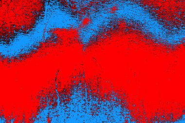 Kırmızı ve mavi renkli grungy duvar, desenli arka plan