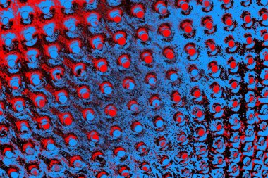 Kırmızı ve mavi renkli grungy duvar, desenli arka plan