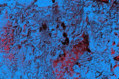 Kırmızı ve mavi renkli grungy duvar, desenli arka plan