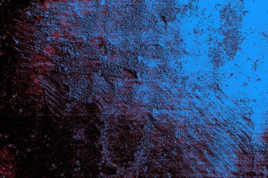 Kırmızı ve mavi renkli grungy duvar, desenli arka plan