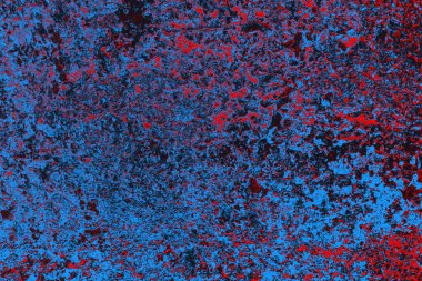 Kırmızı ve mavi renkli grungy duvar, desenli arka plan