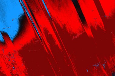 Kırmızı ve mavi renkli grungy duvar, desenli arka plan