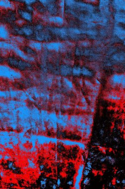 Kırmızı ve mavi renkli grungy duvar, desenli arka plan