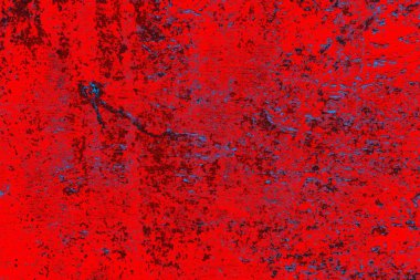 Kırmızı ve mavi renkli grungy duvar, desenli arka plan