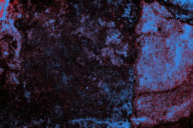 Kırmızı ve mavi renkli grungy duvar, desenli arka plan