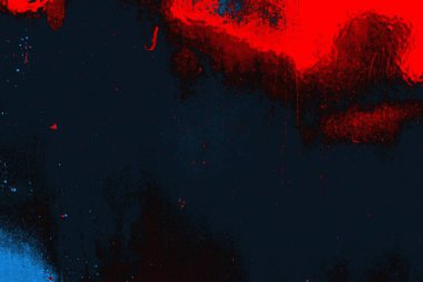 Kırmızı ve mavi renkli grungy duvar, desenli arka plan