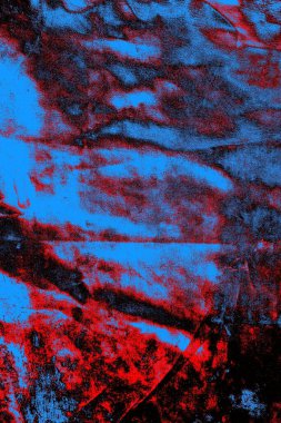 Kırmızı ve mavi renkli grungy duvar, desenli arka plan