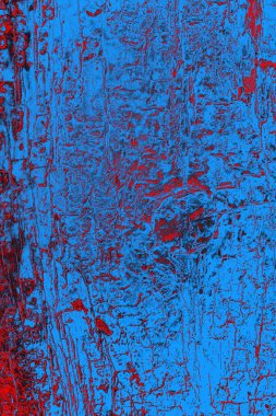 Kırmızı ve mavi renkli grungy duvar, desenli arka plan