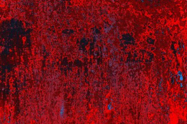 Kırmızı ve mavi renkli grungy duvar, desenli arka plan