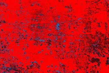 Kırmızı ve mavi renkli grungy duvar, desenli arka plan