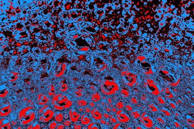 Kırmızı ve mavi renkli grungy duvar, desenli arka plan