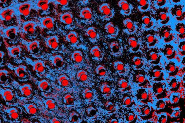 Kırmızı ve mavi renkli grungy duvar, desenli arka plan