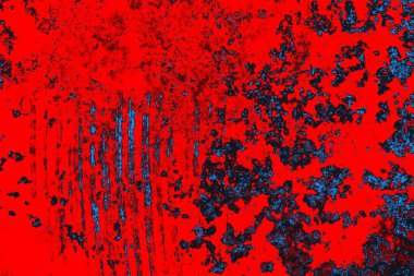Soyut grunge arkaplanı. Monokrom dokusu. Mavi ve kırmızı desenli arkaplan