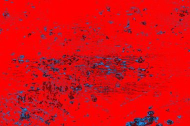 Kırmızı ve mavi renkli grungy duvar, desenli arka plan